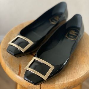 ROGER VIVIER BELLE TROMPETTE FLATS BLACK 40